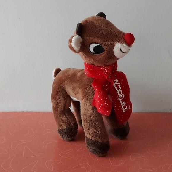 RUDOLPH THE RED NOSED REINDEER 9" Plush Holiday Christmas - Picture 1 of 10